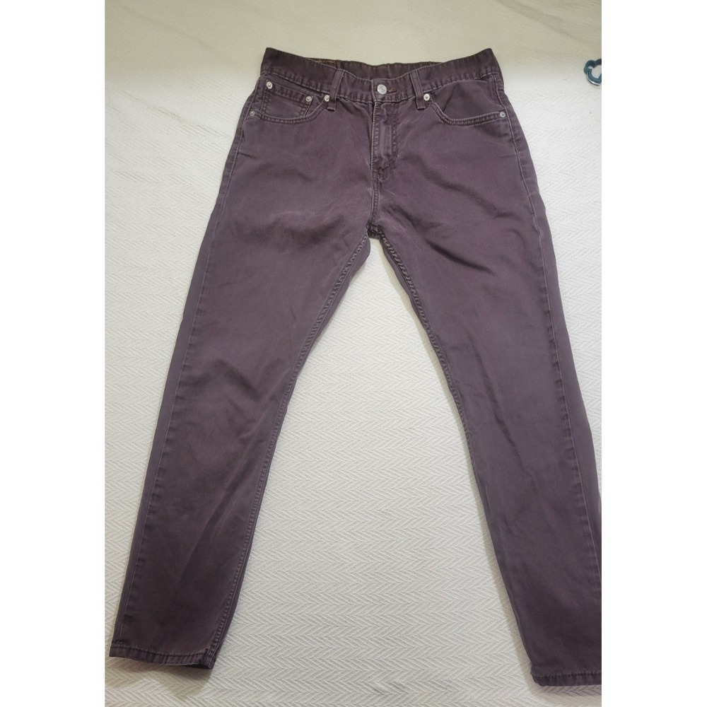 Levis‎ 508 Jeans Mens 32x30 Purple Dark Wash Regular Tapered Denim Pants Casual